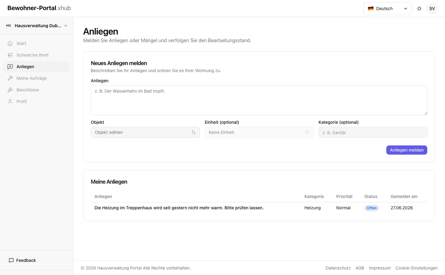 Mieter- & Eigentümerportal